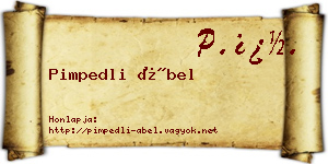 Pimpedli Ábel névjegykártya
